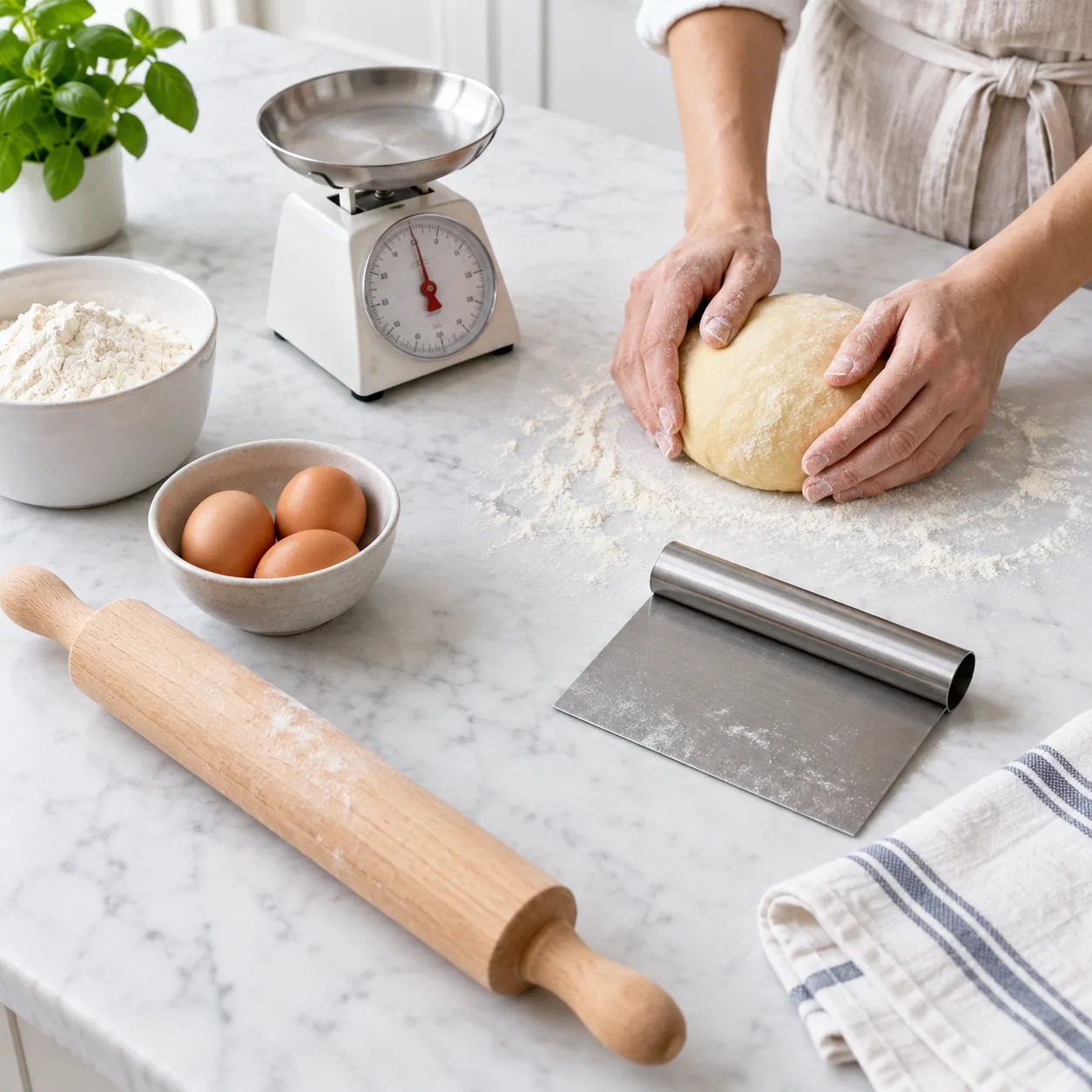 A compact set of tools for making pasta by hand